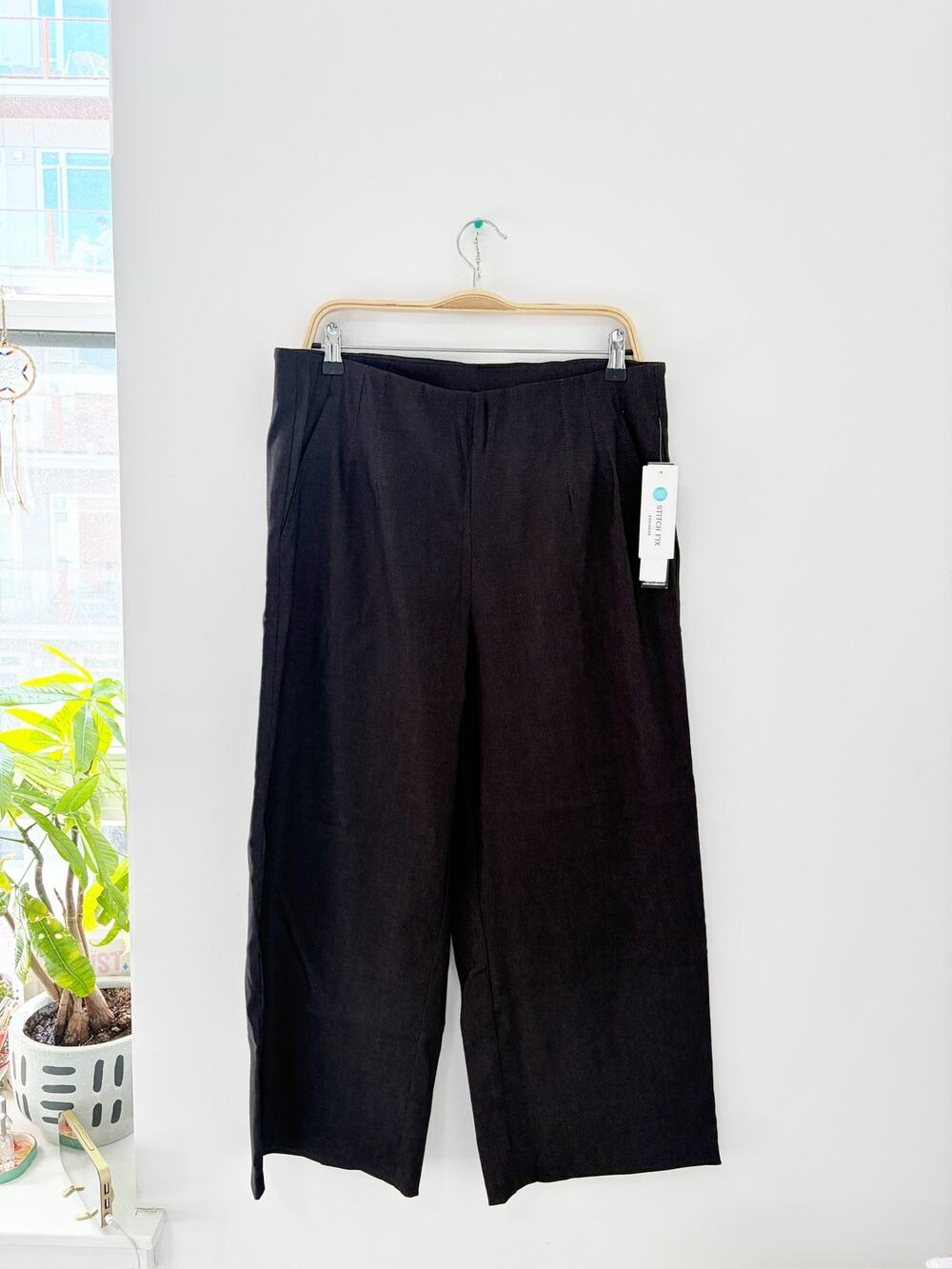 NEW Tribal Lola Gray High Waisted Wide Leg Pants Size 12